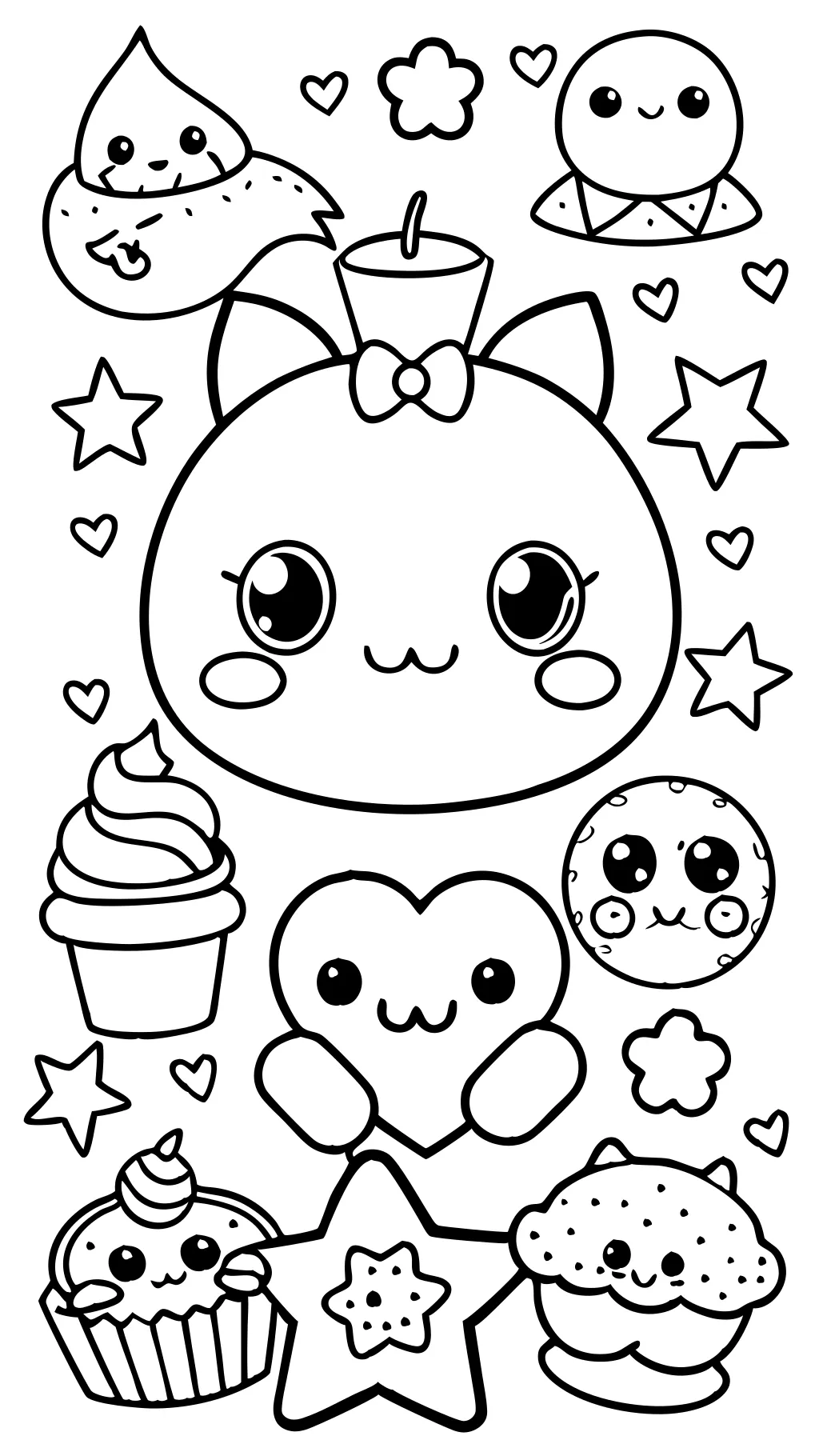 kawaii cute coloring pages